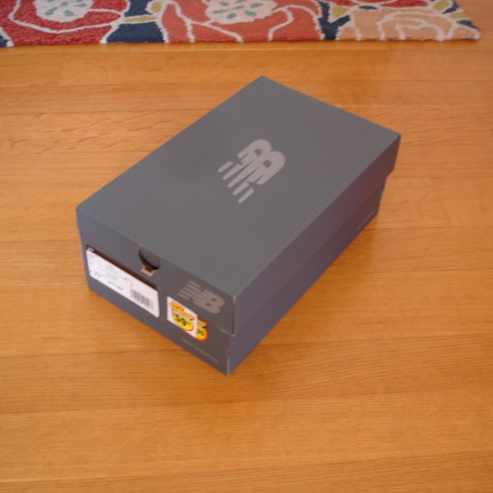 NEW BALANCE Empty Hinged Gray Shoe Box (No Shoes Included), 13" x 8" x 5"